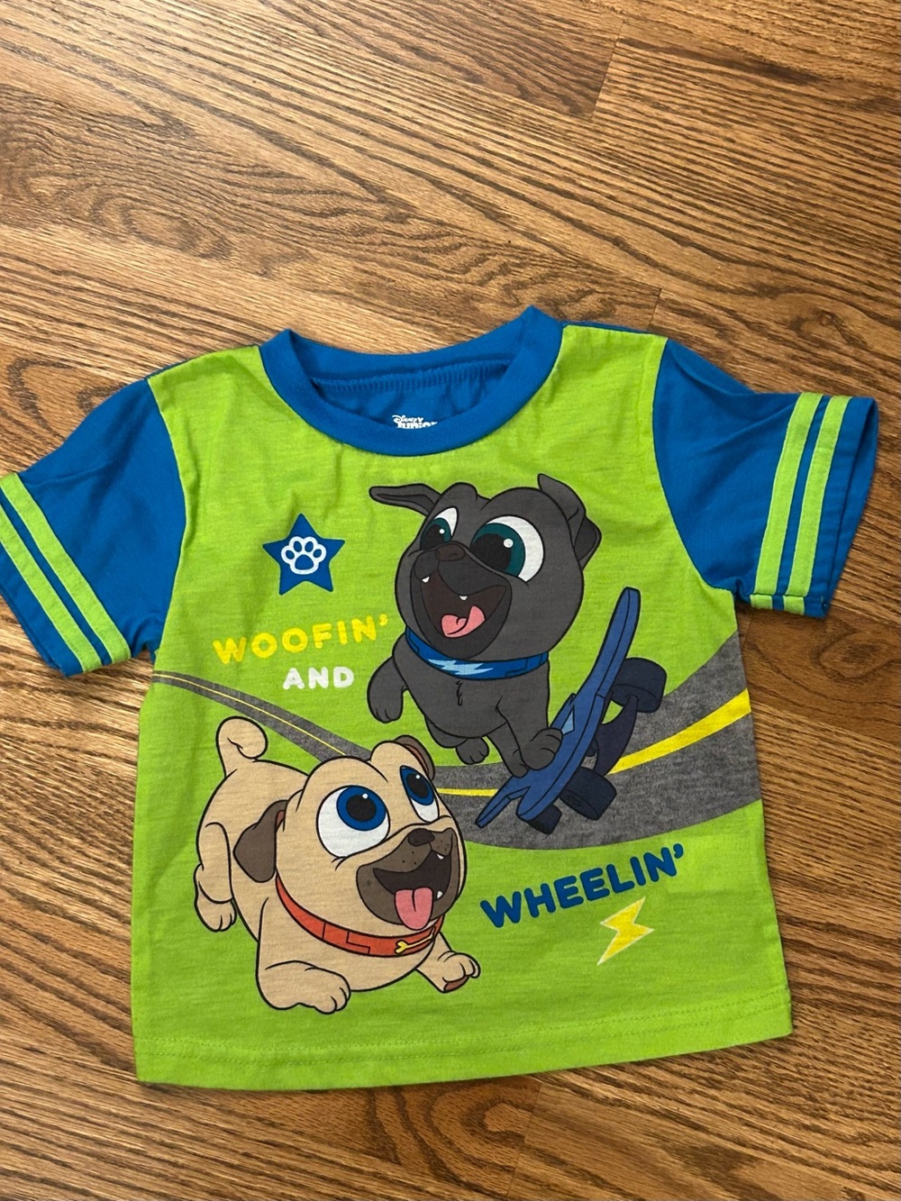 Disney Puppy Dog Pals Green & Blue Graphic Pajama Shirt